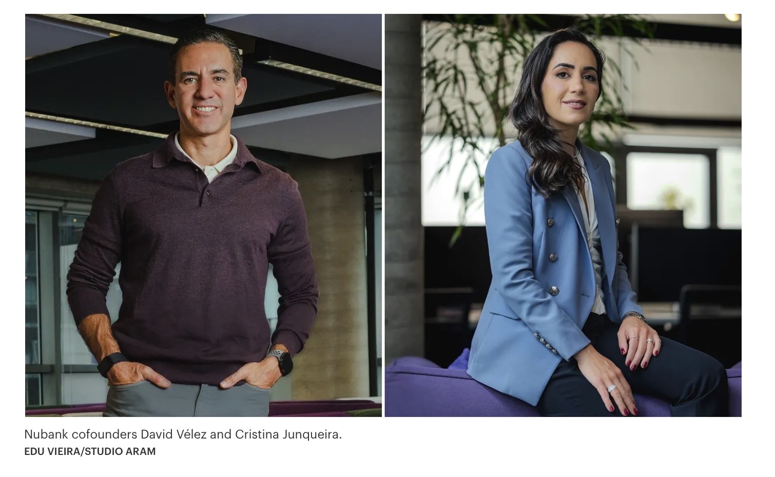David Vélez e Cristina Junqueira, fondatori di Nubank